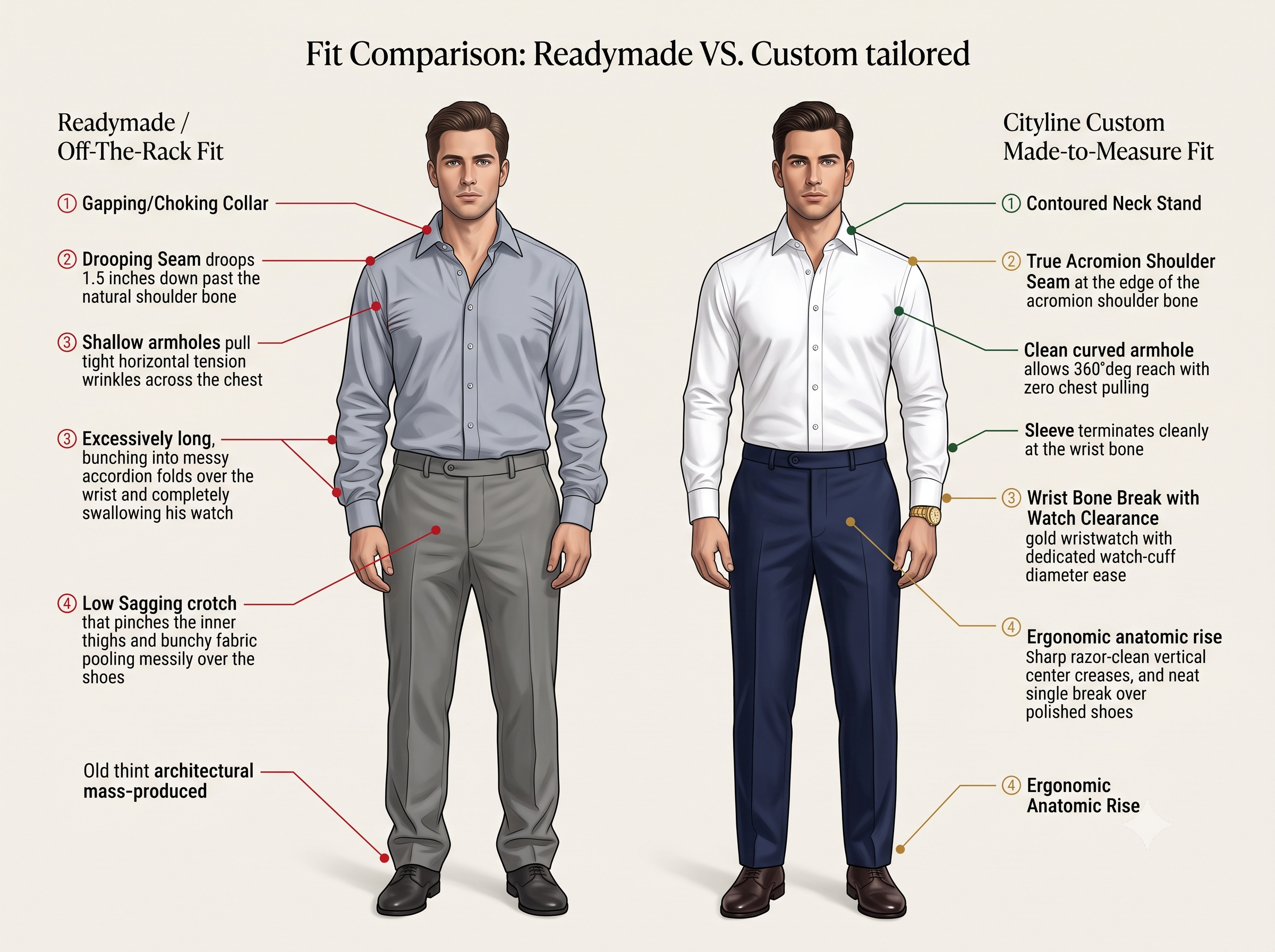 Anatomical Fit Blueprint: Factory Readymade Garments vs Cityline Master Custom Tailoring in Rewari